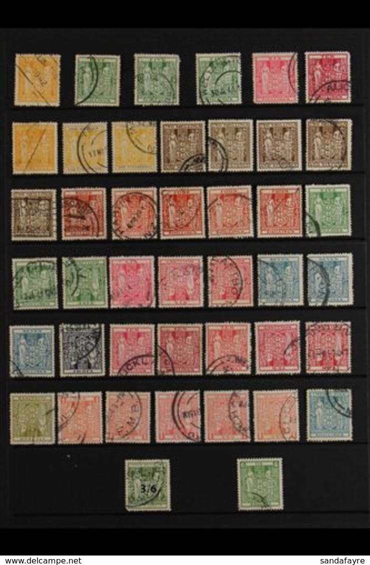 POSTAL FISCALS 1931-1984 USED ACCUMULATION Presented On A Stock Page With A Good Range Of Values To 25s (Cat £800) With  - Otros & Sin Clasificación