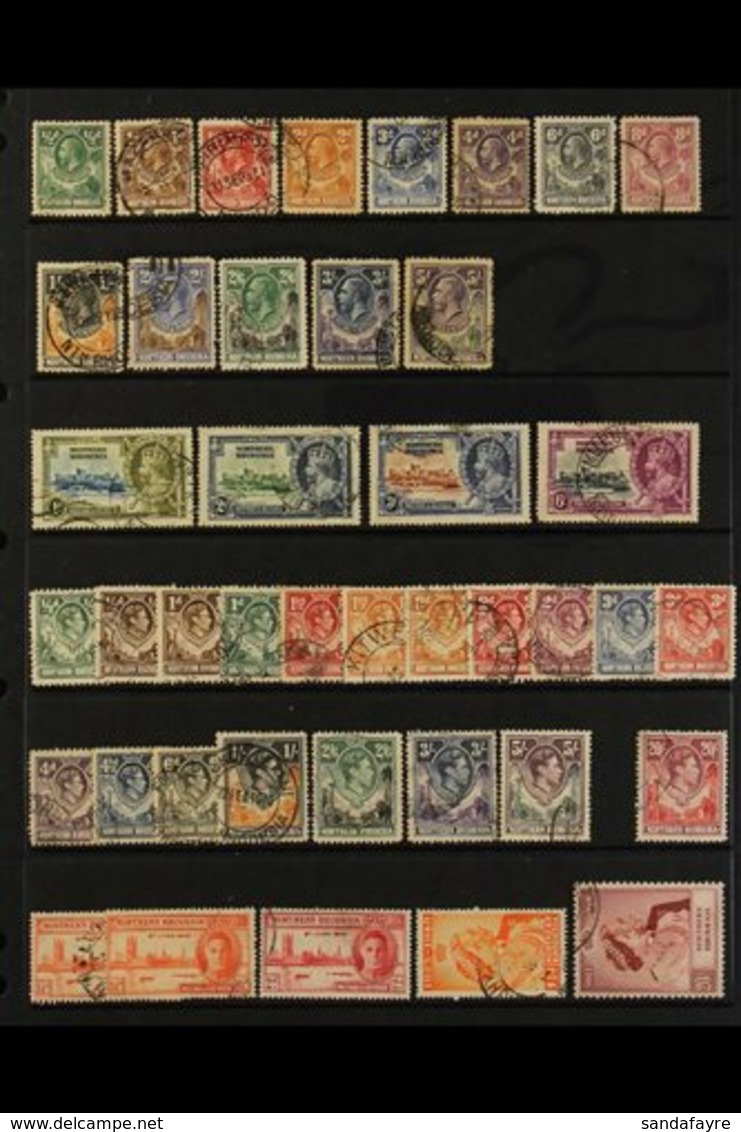 1925-48 USED COLLECTION We See 1925-9 KGV Defins, Most Values To 5s Incl. 8d & 2s, 1935 Silver Jubilee Set, 1938-52 KGVI - Rodesia Del Norte (...-1963)