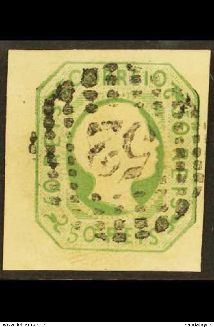1855 50r Yellow Green, Straight Hair, SG 13, Very Fine Mint. For More Images, Please Visit Http://www.sandafayre.com/ite - Otros & Sin Clasificación