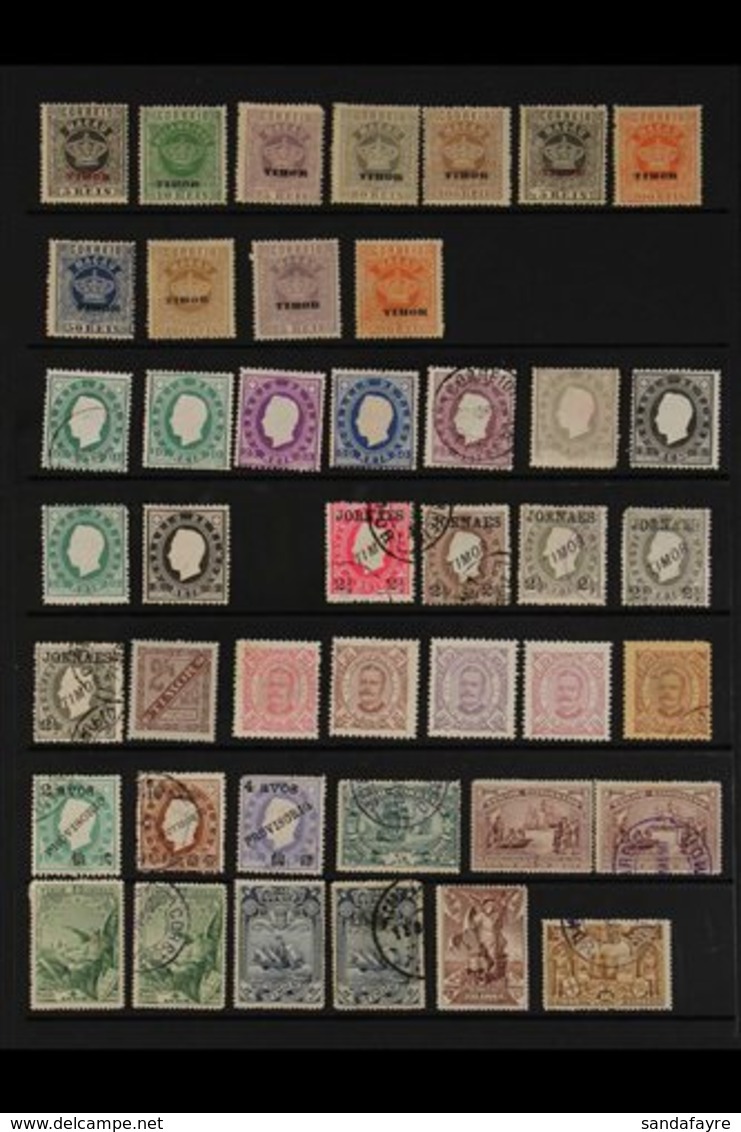 TIMOR 1885-1925 Old-time Mint And Used Collection On Printed Pages, Plus Additional Stamps On Stockleaves Awaiting Sorti - Other & Unclassified