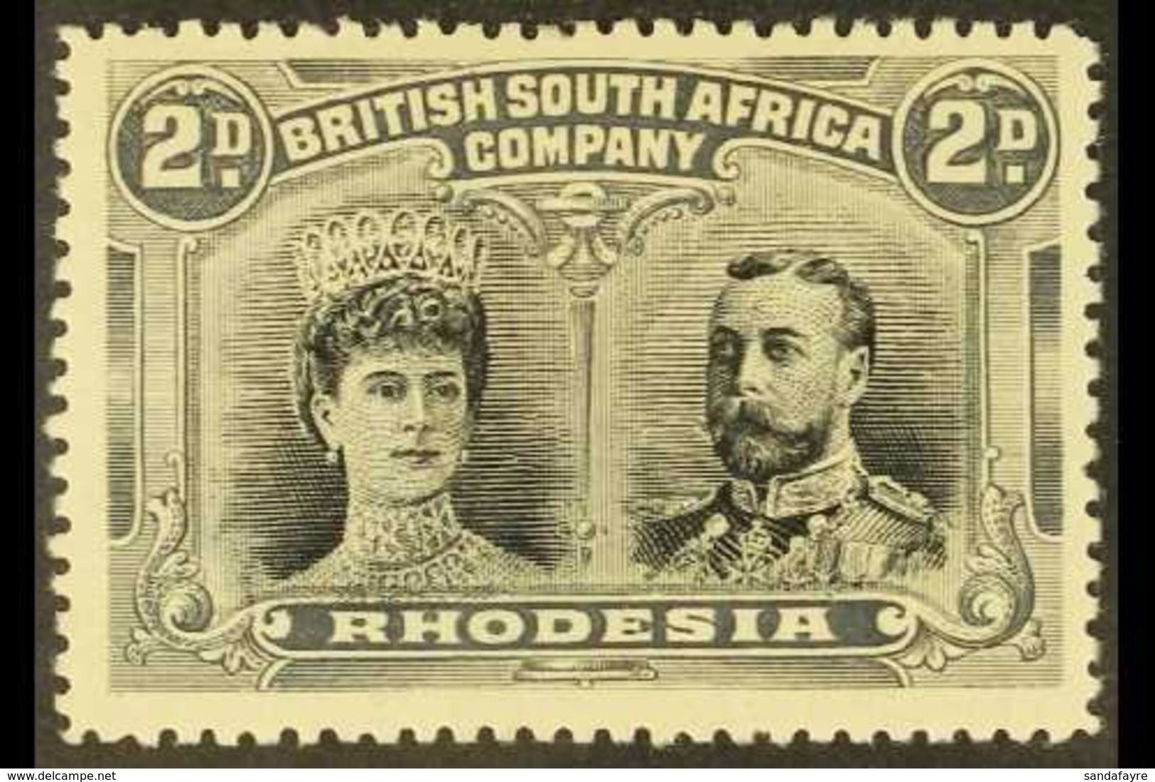 1910-13 2d Black & Grey, Double Head, SG 126, Very Fine Mint. For More Images, Please Visit Http://www.sandafayre.com/it - Otros & Sin Clasificación