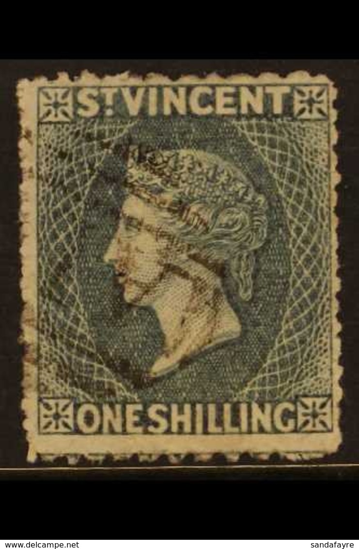 1862 1s Slate Grey, Perf 11 To 12½ X 14 To 16, SG 11, Very Fine Used With Bright Colour. For More Images, Please Visit H - St.Vincent (...-1979)