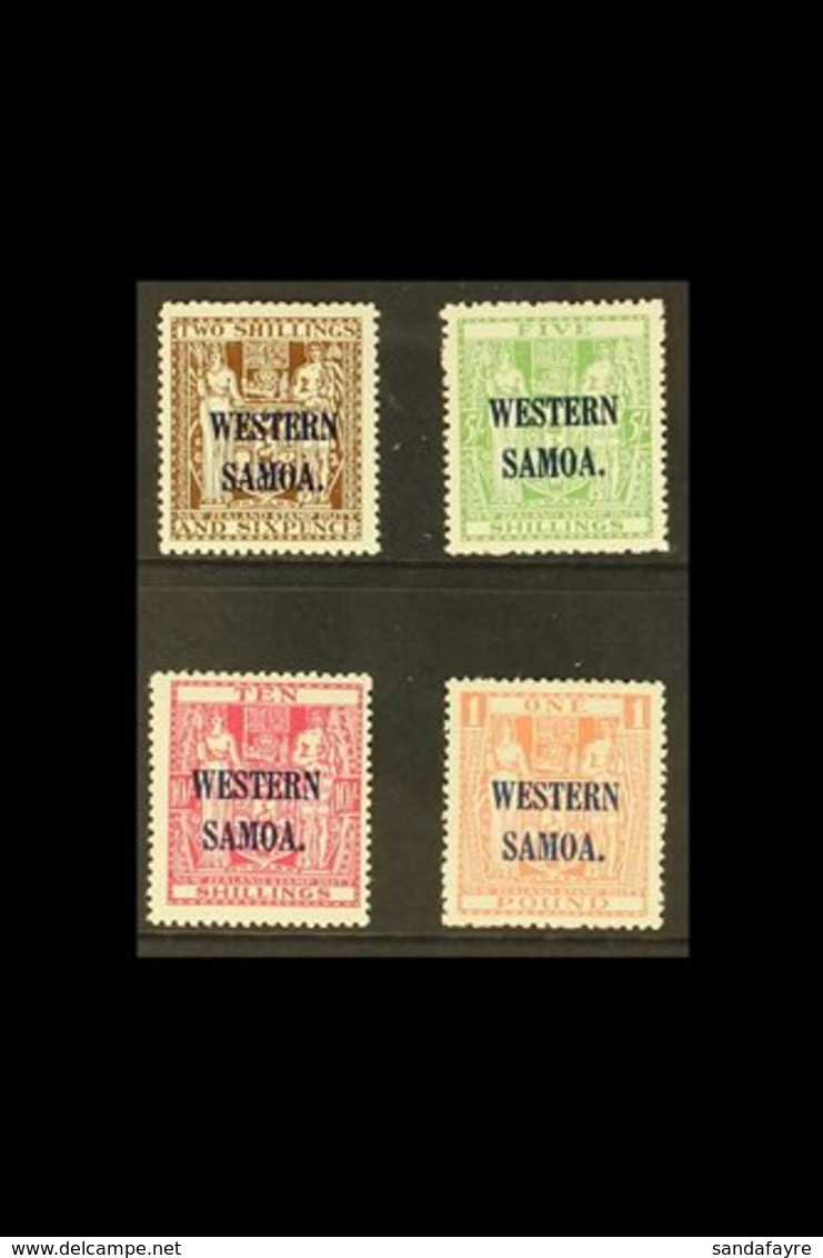 1935 Postal Fiscal Set Complete To £1 On Cowan Paper, Overprinted "WESTERN SAMOA", SG 189/193, Very Fine Mint. (4 Stamps - Samoa