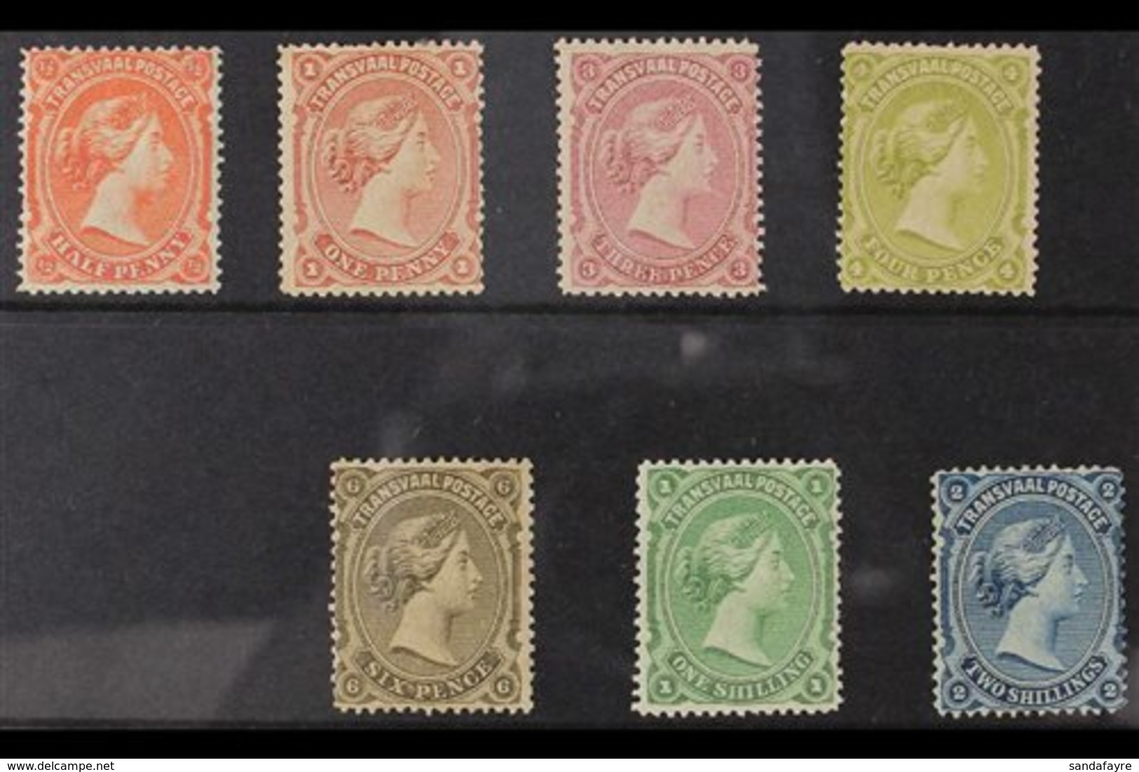 TRANSVAAL 1878 Queen Victoria Set Complete, SG 133/9, Very Fine And Fresh Mint. Lovely Bright Colours. (7 Stamps) For Mo - Unclassified