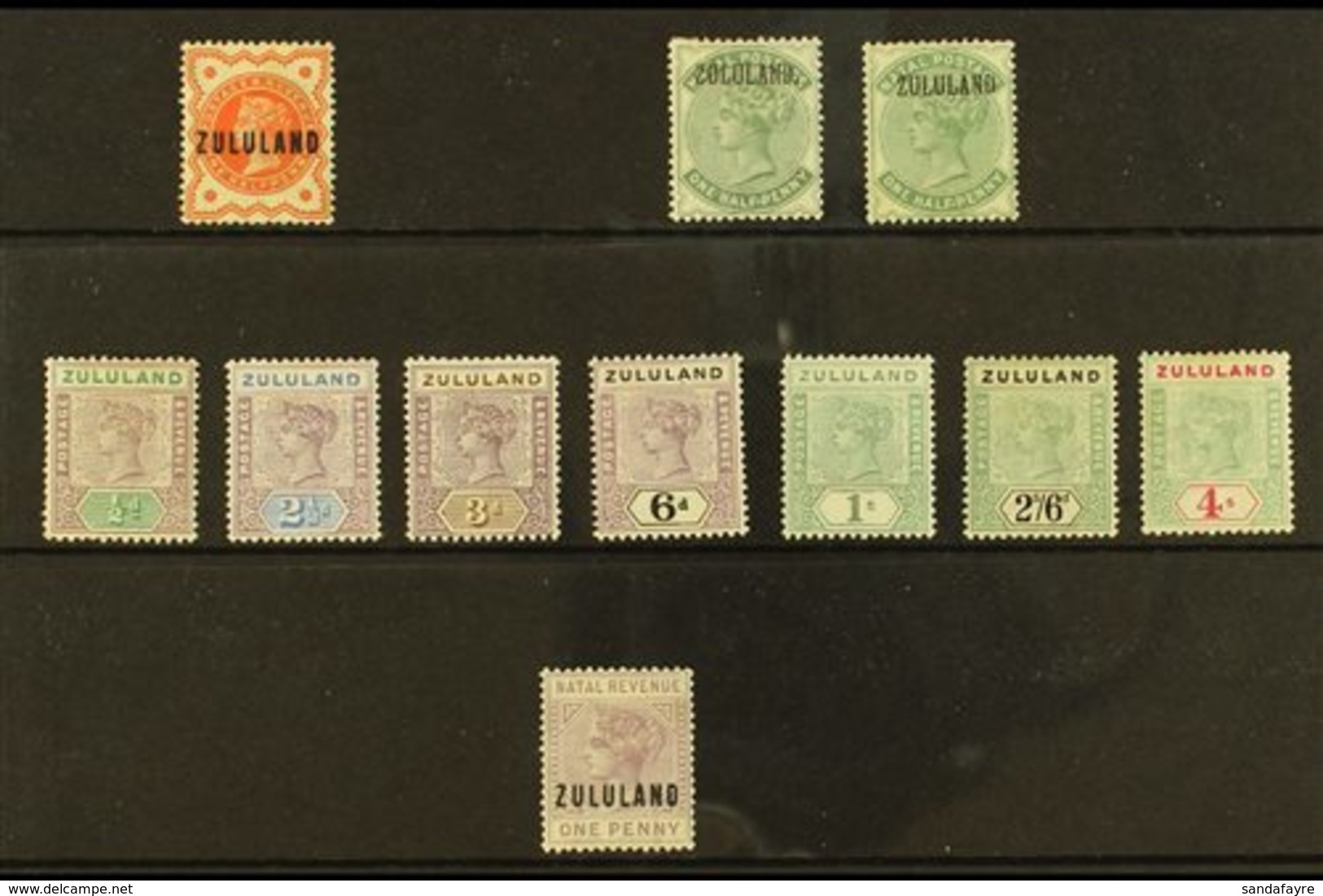 ZULULAND 1888-96 All Different Mint Group With 1888-93 ½d On GB, 1888-93 ½d On Natal Both With Stop And Without Stop, 18 - Unclassified