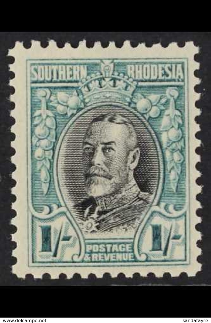 1931 1s Black And Greenish Blue, Perf 11½, Geo V, SG 23a, Very Fine Mint. For More Images, Please Visit Http://www.sanda - Southern Rhodesia (...-1964)