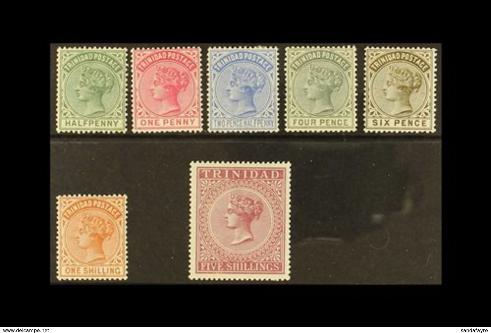 1883-94 Complete QV Set, SG 106/113, Very Fine Mint. (7 Stamps) For More Images, Please Visit Http://www.sandafayre.com/ - Trindad & Tobago (...-1961)