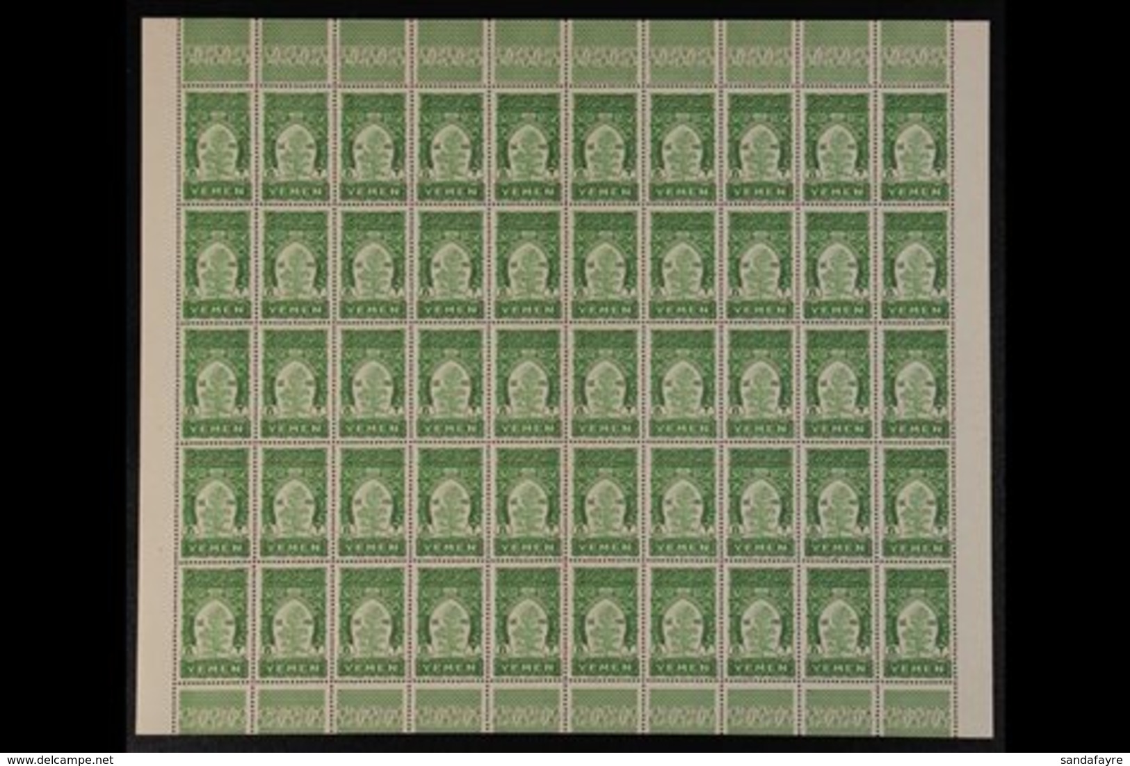 1947-58 Coffee Plant Complete Set, SG 58/62a, Never Hinged Mint COMPLETE SHEETS Of 50, Cat £1,000+. (6 Sheets = 300 Stam - Yemen