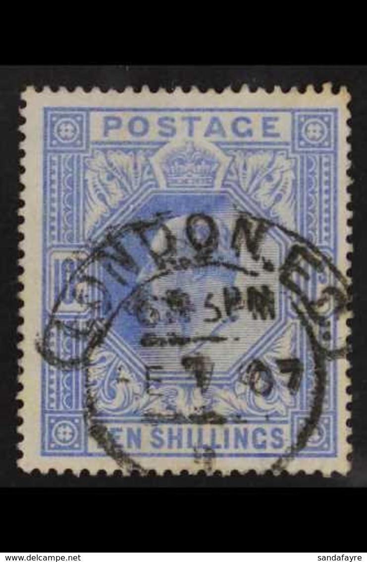 1902-10 10s Ultramarine, SG 265, Fine Used With Neat Fully Dated "London" Hooded Circle Cancel. For More Images, Please  - Sin Clasificación