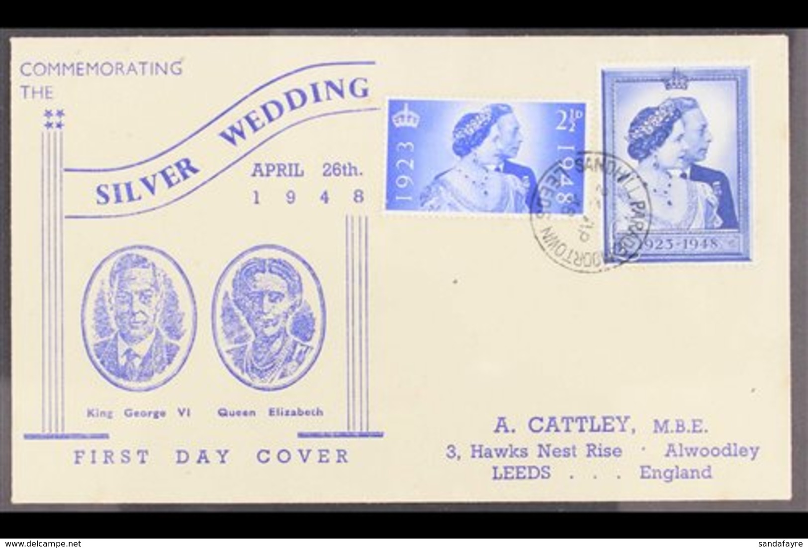 1948 (26 Apr) Royal Silver Wedding Set On ILLUSTRATED FIRST DAY COVER With The Complete Set Tied By Single Crisp Fdi Lee - Non Classificati