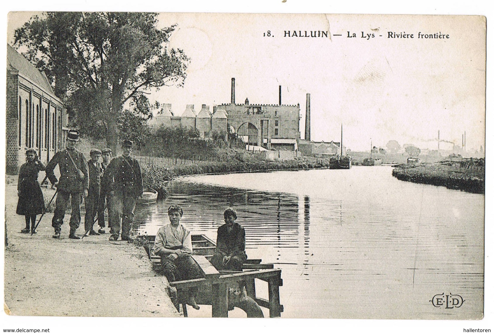 Halluin: La Lys - Rivière Frontière. ( 2 Scans) - Autres & Non Classés