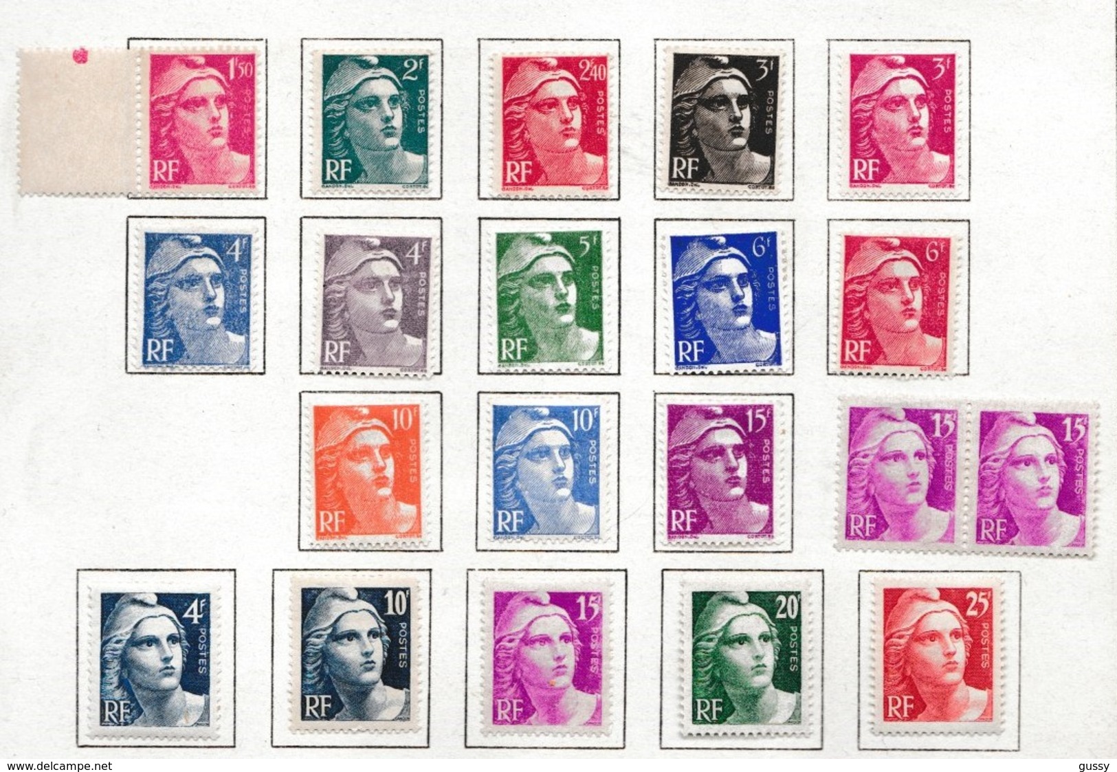 FRANCE 1945:  Lot De Neufs** (2x),  Neufs* (18x) Au Type 'Marianne De Gandon'  TB - Ungebraucht