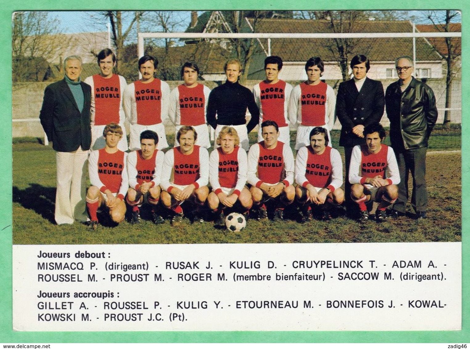 NANTEUIL LE HAUDOIN - EQUIPE DE FOOTBALL - OFFERT PAR ROGER MEUBLE - 2 SCANS - CPSM GRAND FORMAT - Nanteuil-le-Haudouin