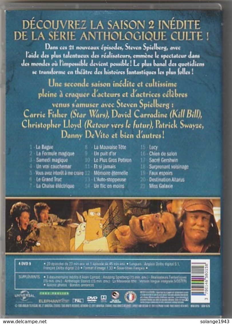 DVD  SAISON 2  " Histoires Fantastiques Steven Spielberg Présente "  4 Dvd   SERIE    Etat: TTB  Port 190 Gr - TV-Serien