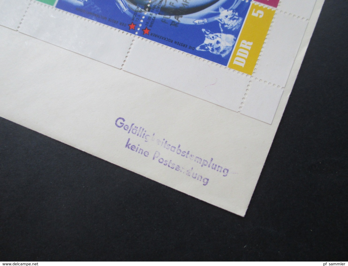 DDR 1962 Kleinbogen Raumfahrt 5 Jahre Solwjetische Weltraumflüge Blankoumschlag Und SST Vom Ersttag - Cartas & Documentos