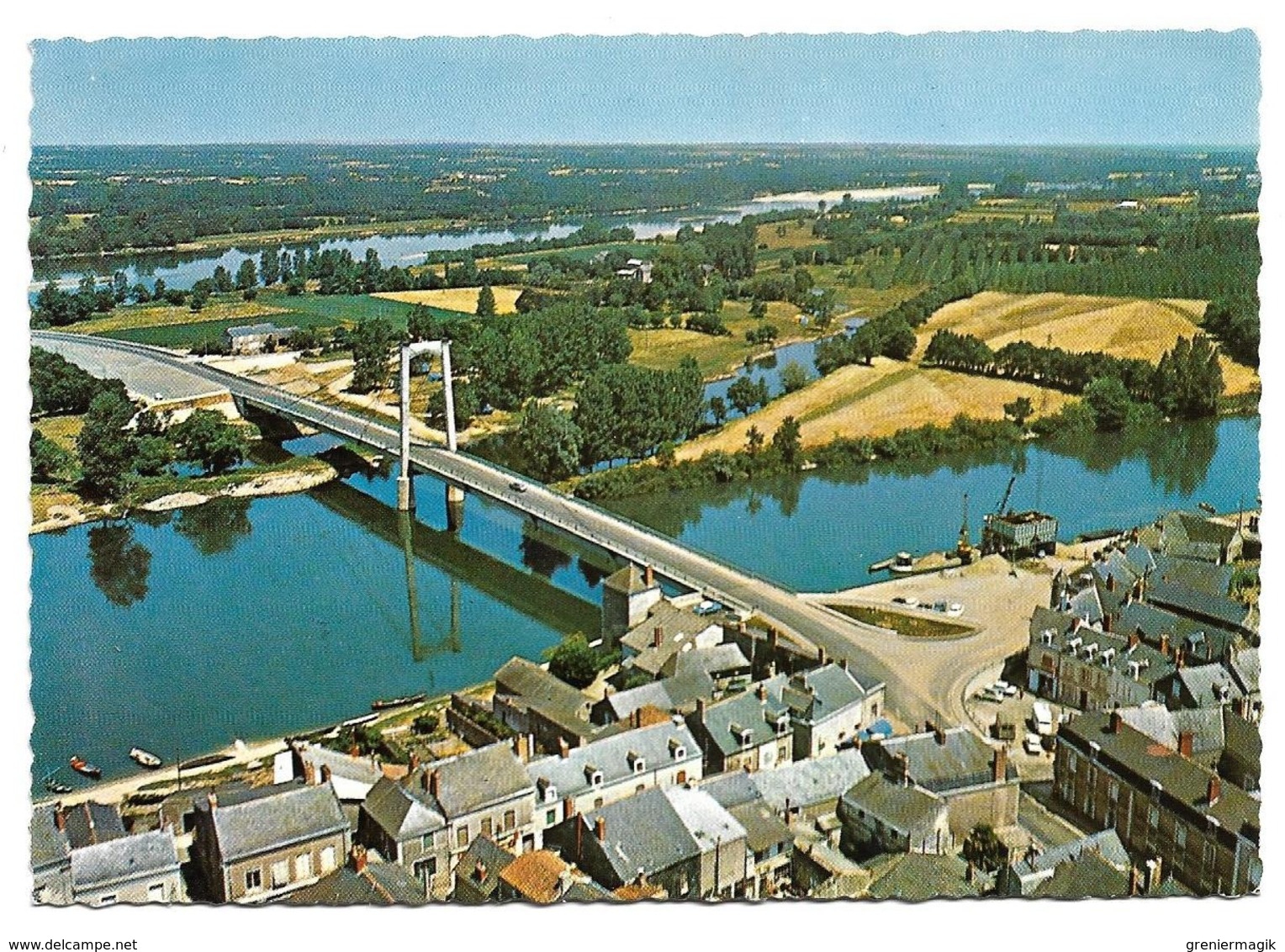 Cpsm 49 St-Florent-le-Vieil - Le Nouveau Pont Sur La Loire - (Vue Aérienne) - Andere & Zonder Classificatie