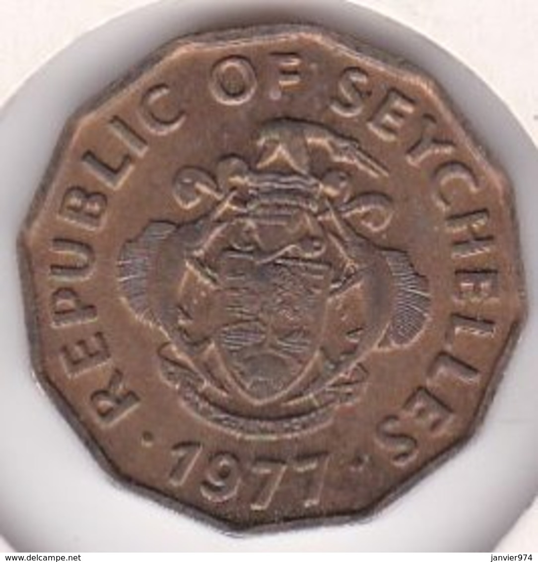 Seychelles 10 Cents 1977 FA0 , En Maillechort , KM# 32 - Seychelles