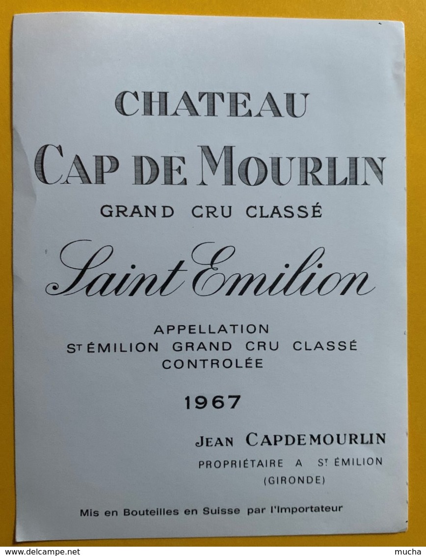 11678 - Château Cap De Mourlin 1966 Saint-Emilion - Bordeaux