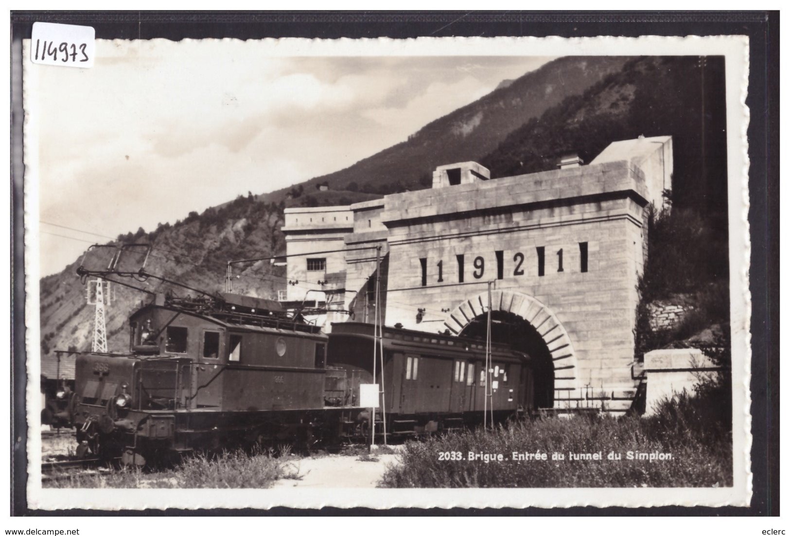 BRIGUE - BRIG - TUNNEL DU SIMPLON - TRAIN - BAHN - TB - Simplon