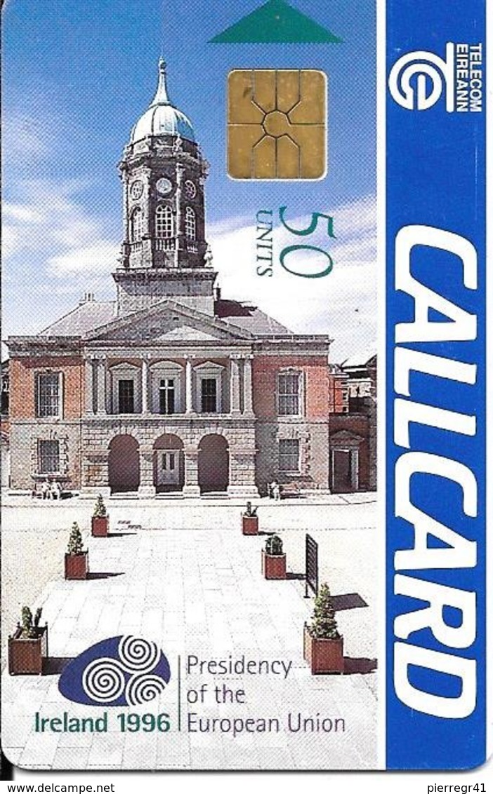 CARTE-PUCE-IRELANDE-50U-GEMA-PRESIDENCE EUROPE 1996-TBE - Irlande