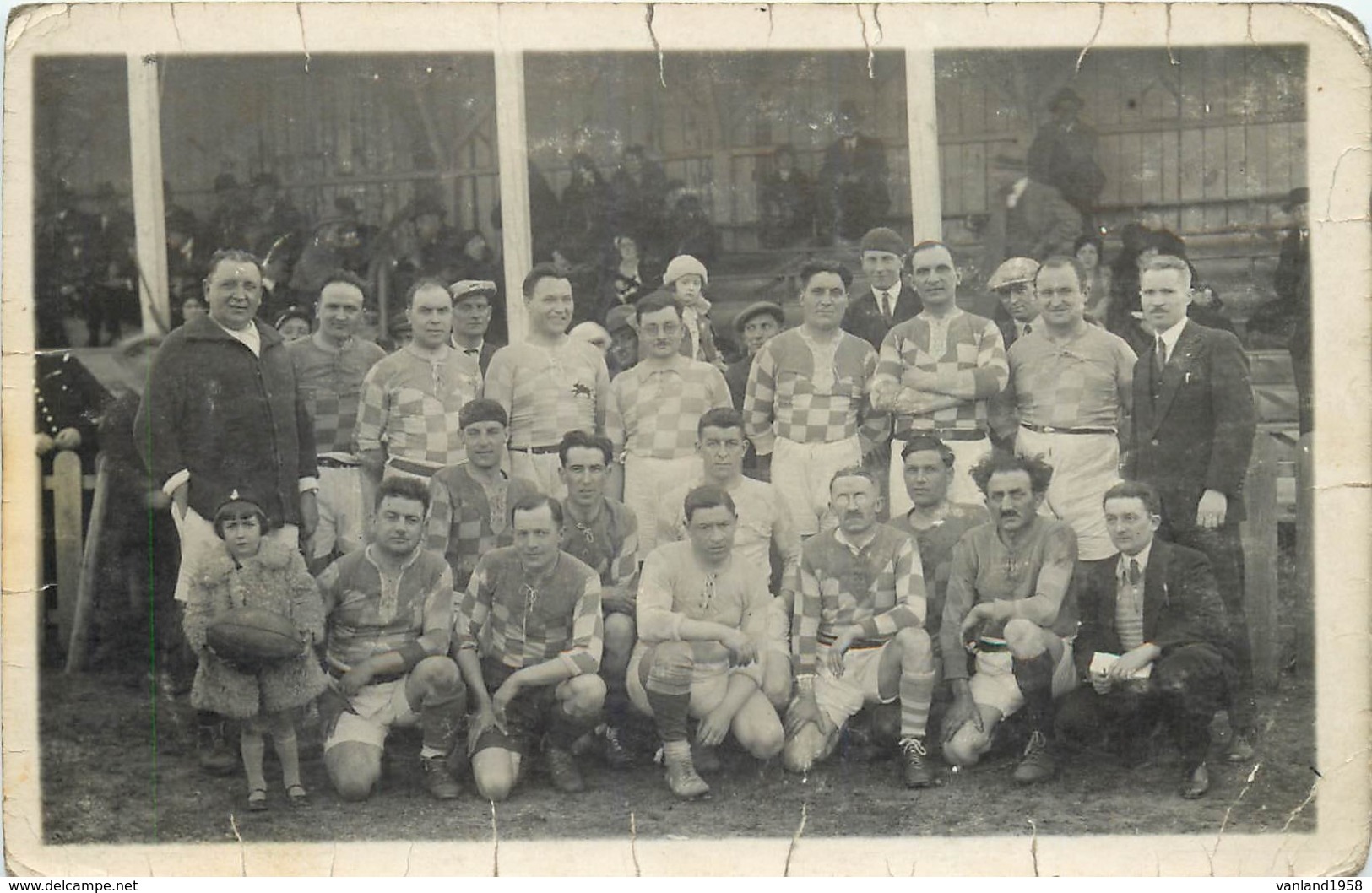 Carte Photo Début De Siècle équipe De Rugby De Begues (attention état) - Andere & Zonder Classificatie