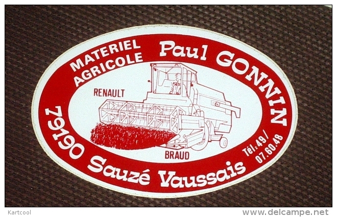 Materiel Agricole Paul Gonnin Sauze Vaussais  Deux Sèvres - Sticker Adhésif Autocollant - Aufkleber