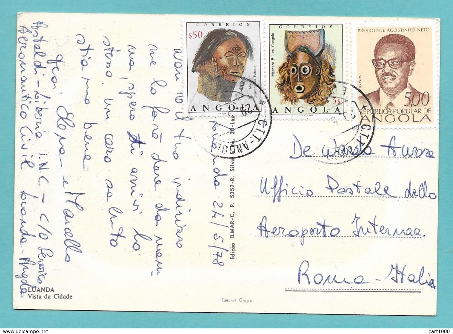 ANGOLA 1978 ON POSTCARD - Angola