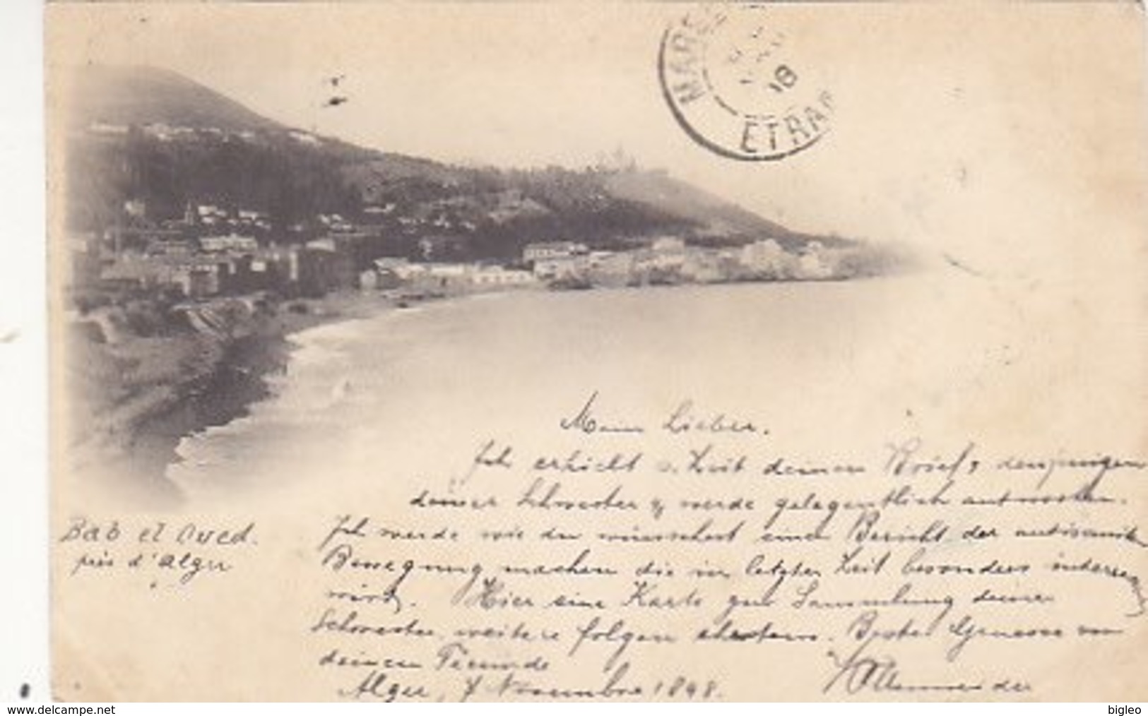 Bab El Oued - Oblit. Ligne D'Alger - 1898          (A-114-170720) - Other & Unclassified