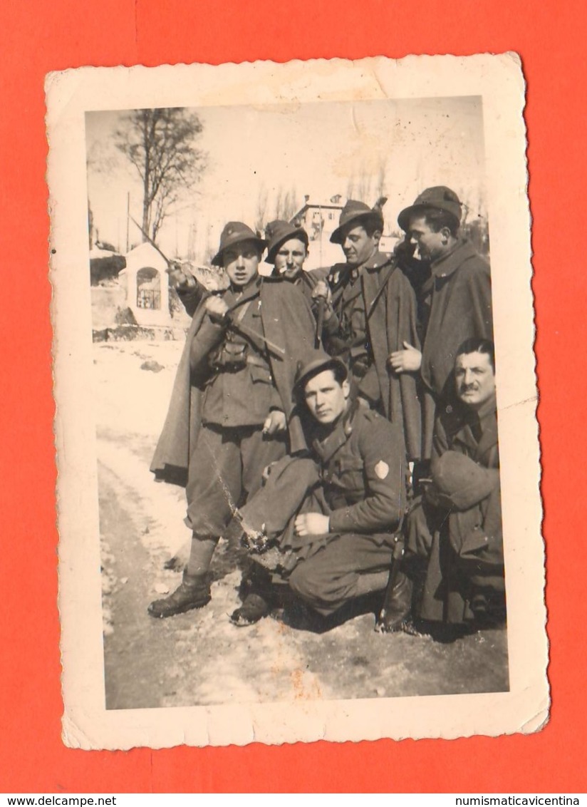 ALPINI Foto Di Gruppo Baionetta Alla Mano Foto Anni '30 - Guerra, Militari