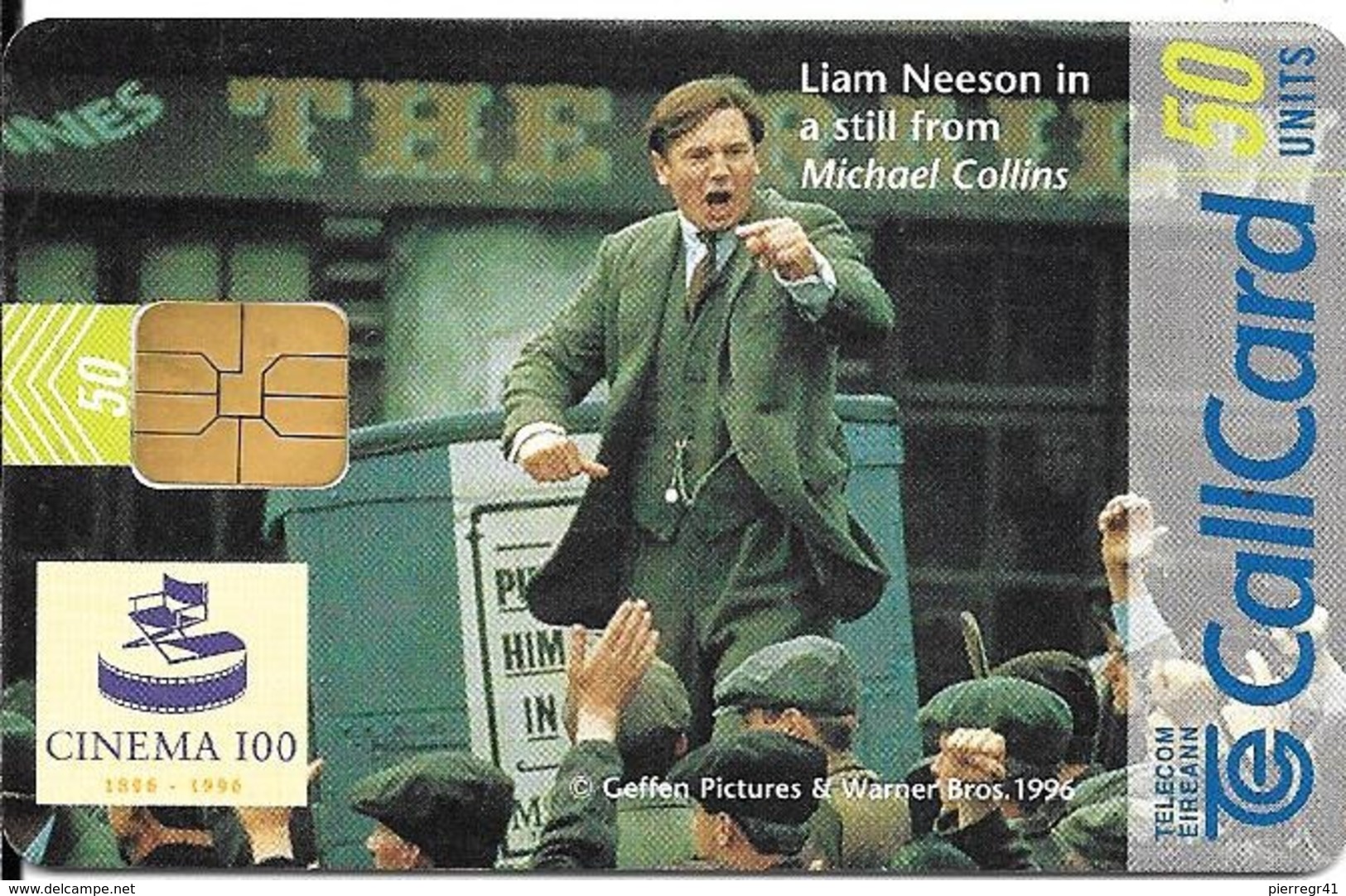 CARTE-PUCE-IRLANDE1996--FILM MICHAEL COLLINS-avec Liam NEESON-Utilisé-TBE - Cinema