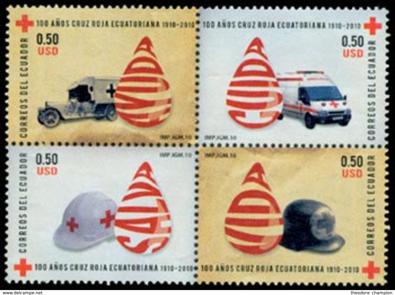 EQUATEUR Cent.Croix Rouge/Equateur 4v Neuf ** MNH - Equateur