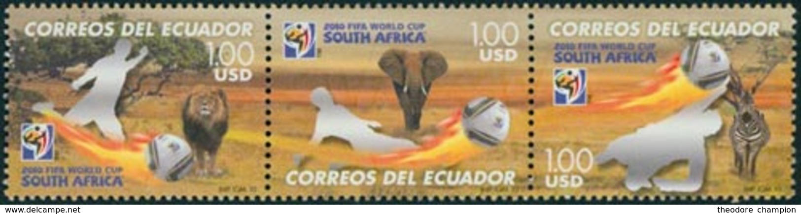 EQUATEUR Football Fifa 2010/Faune 3v Neuf ** MNH - Ecuador