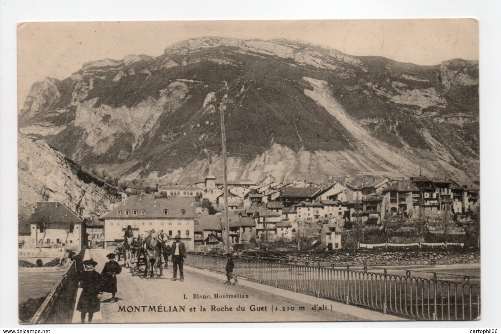 - CPA MONTMÉLIAN (73) - Vue Générale Et La Roche Du Guet 1907 - Edition L. Blanc - - Montmelian