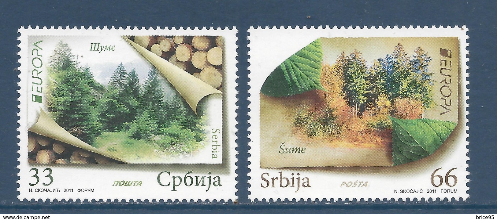 Serbie - Europa - Yt N° 398 Et 399 - Neuf Sans Charnière - 2011 - Serbie