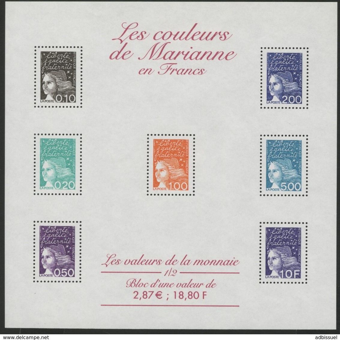 BF 41 "LES COULEURS DE MARIANNE". Neuf Sans Charnière **. TB - Mint/Hinged