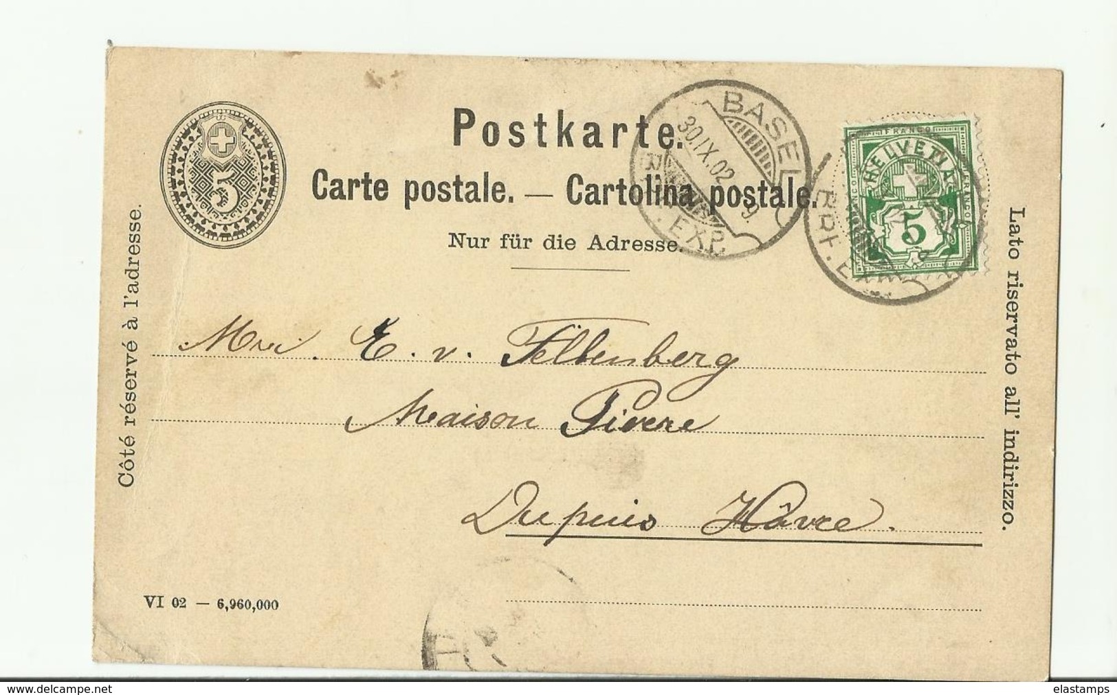 CH GS 1902 BASEL - Storia Postale