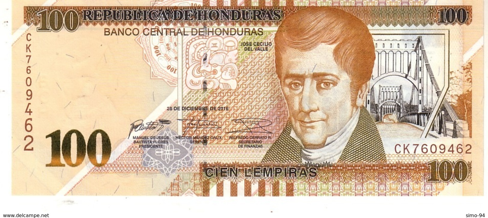 Honduras P.102 100 Lempiras 2016  Unc - Honduras