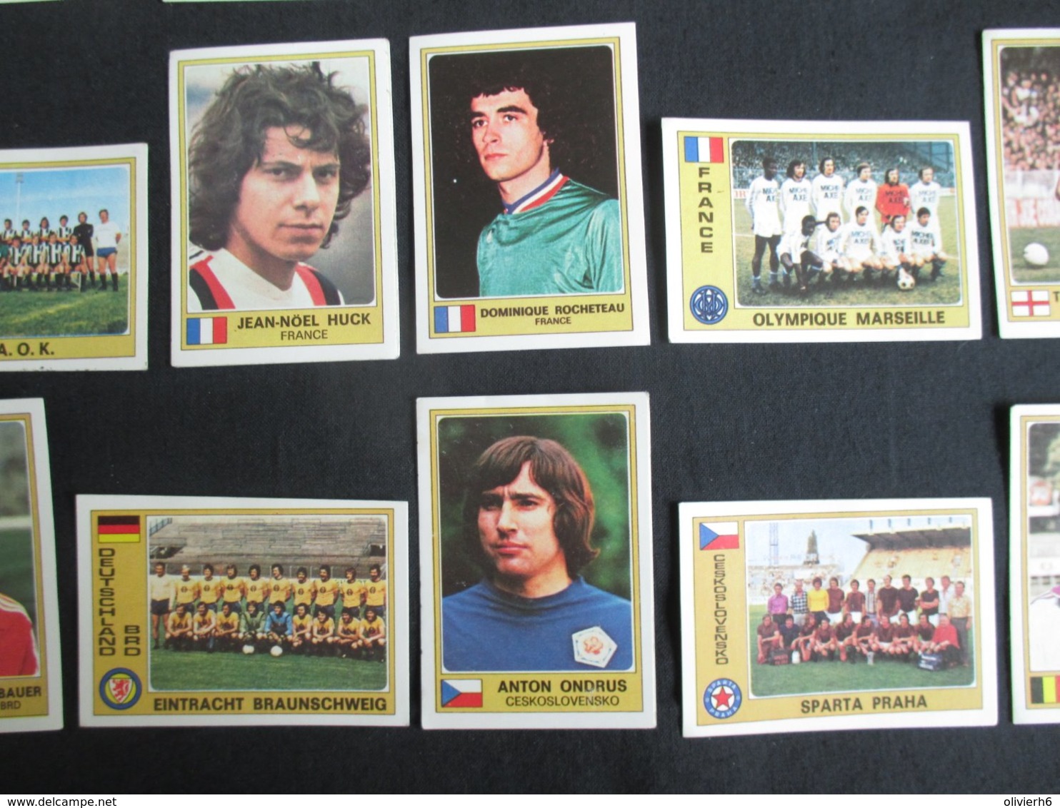LOT 33 FIGURINES VIGNETTES PANINI (M1914) EURO FOOTBALL (2 vues) RWDM, Sparta Praha, Eintracht Braunschweig, ...1977