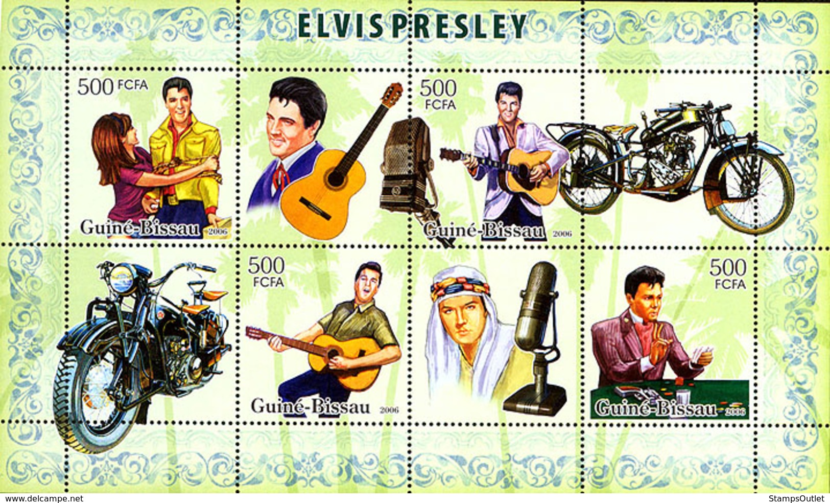 Guinea - Bissau 2006 - Elvis Presley & Motorcycles 4v Y&T 2230-2233, Michel 3431-3434 - Guinea-Bissau