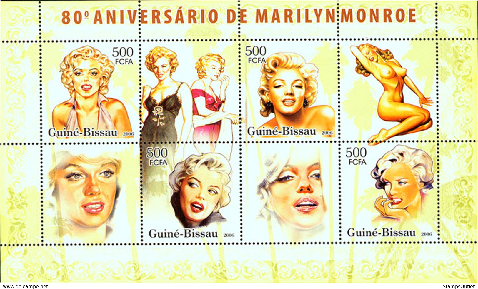 Guinea - Bissau 2006 - 80th Anniversary Marilyn Monroe 4v Y&T 2234-2237, Michel 3426-3429 - Guinea-Bissau