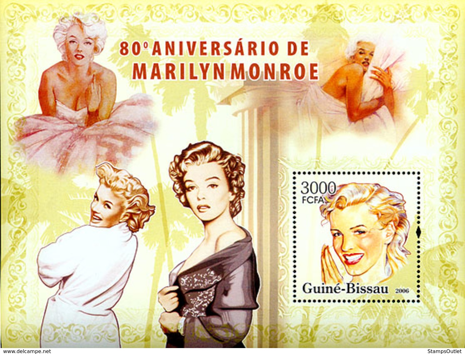 Guinea - Bissau 2006 - 80th Anniversary Marilyn Monroe S/s Y&T 323, Michel 3430/BL573 - Guinea-Bissau