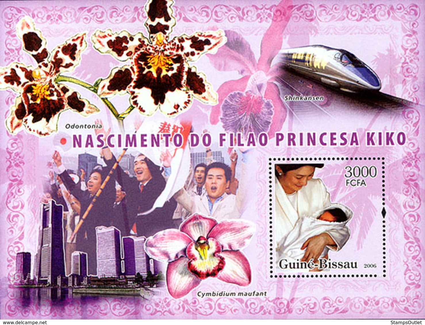 Guinea - Bissau 2006 - Naissance Of Son To Japanese Princess Kiko, Orchids S/s Y&T 326, Michel 3445/BL576 - Guinea-Bissau