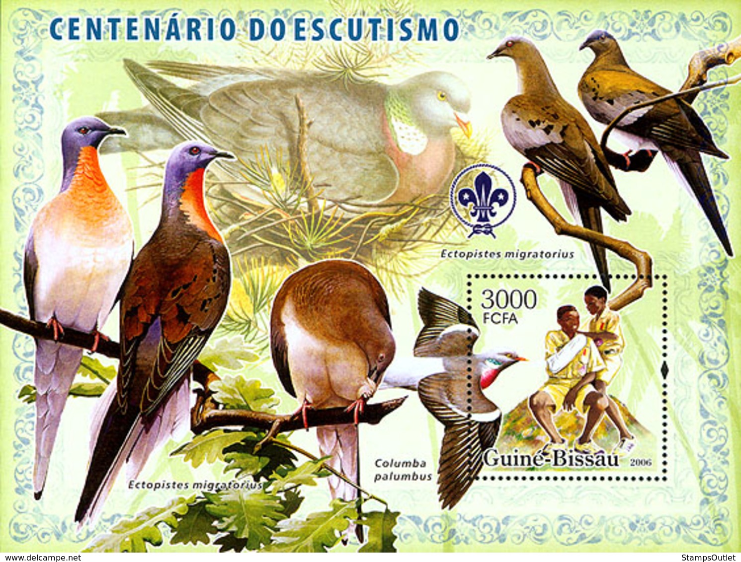 Guinea - Bissau 2006 - Centenary Scouts, Pigeons S/s Y&T 330, Michel 3409/BL568 - Guinea-Bissau