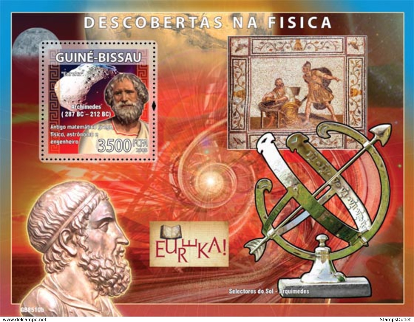 Guinea - Bissau 2008 - Descriptors Of Physic (Archimedes) S/s Y&T 428, Michel 3992/BL679 - Guinea-Bissau