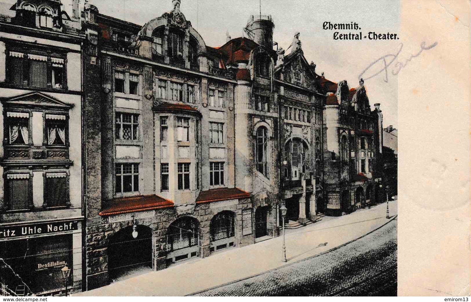 Chemnitz Central Theater Couleur 1911 - Chemnitz
