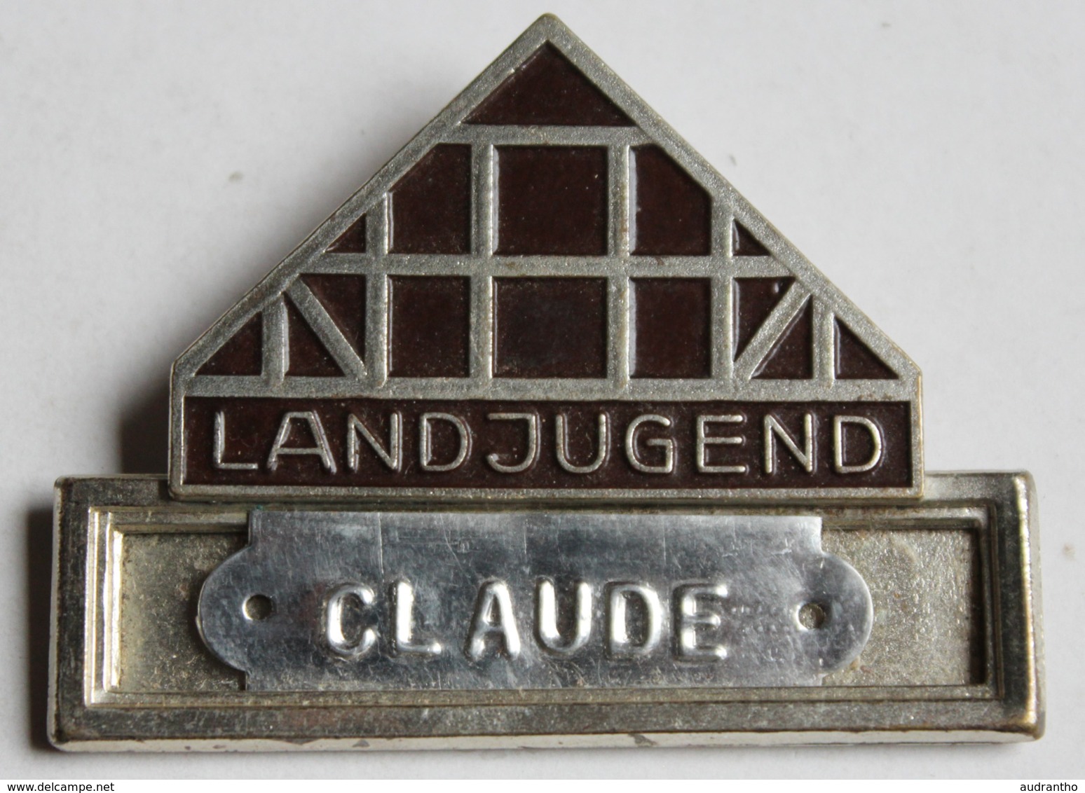 Rare Insigne Broche Landjugend Allemagne Avec Prénom Claude Hoffstätter Bonn Scoutisme ??? Scout ??? - Scoutisme