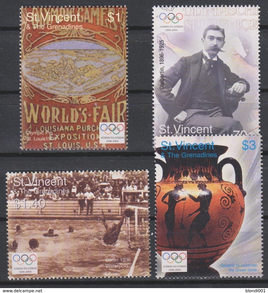 Olympics 2004 - History - Water Polo - ST. VINCENT - Set MNH - Summer 2004: Athens