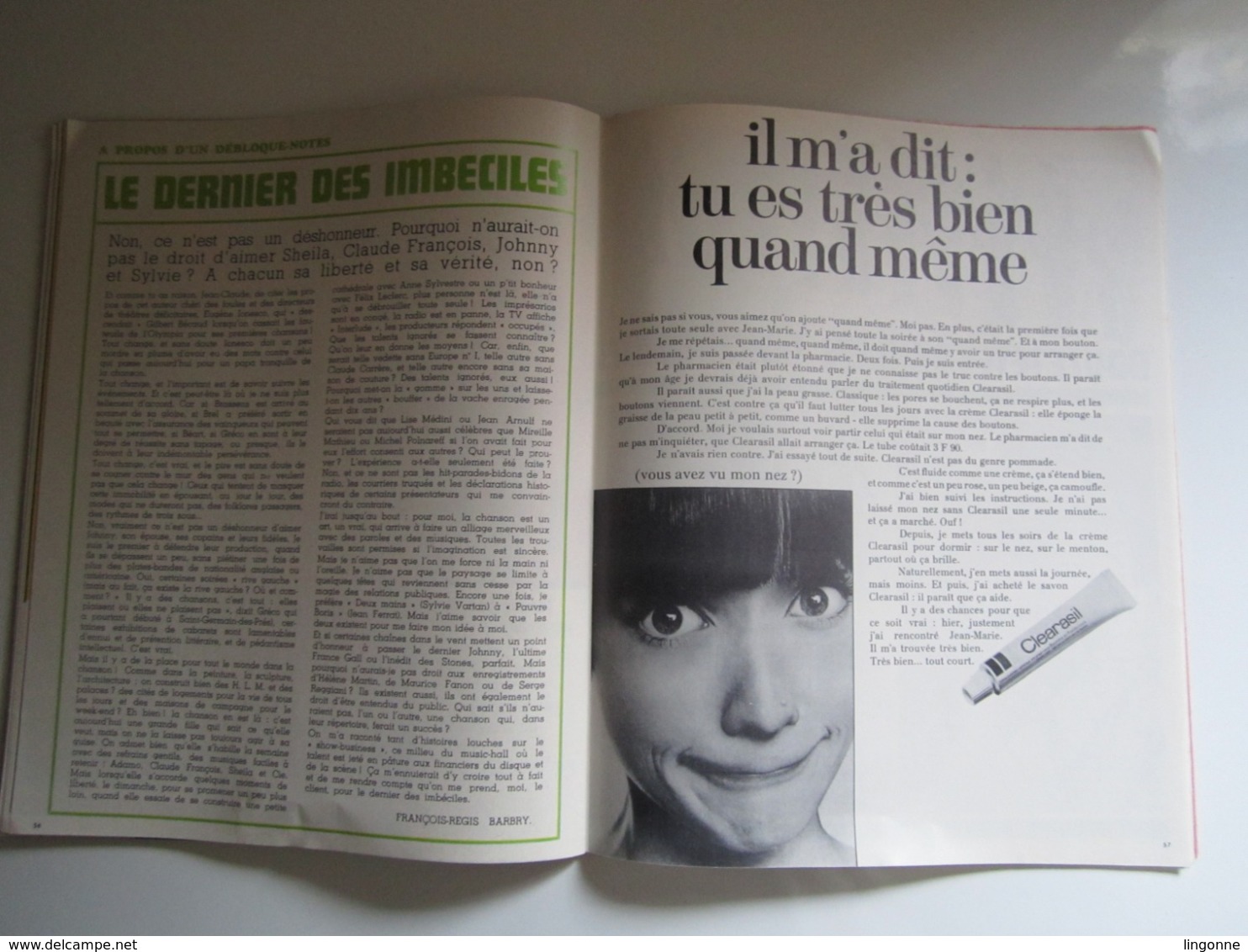 FORMIDABLE Numéro 29 - Février 1968 ADAMO BEJART LES CHARLOTS DELPHINE DESYEUX KESSEL FABRICE ...