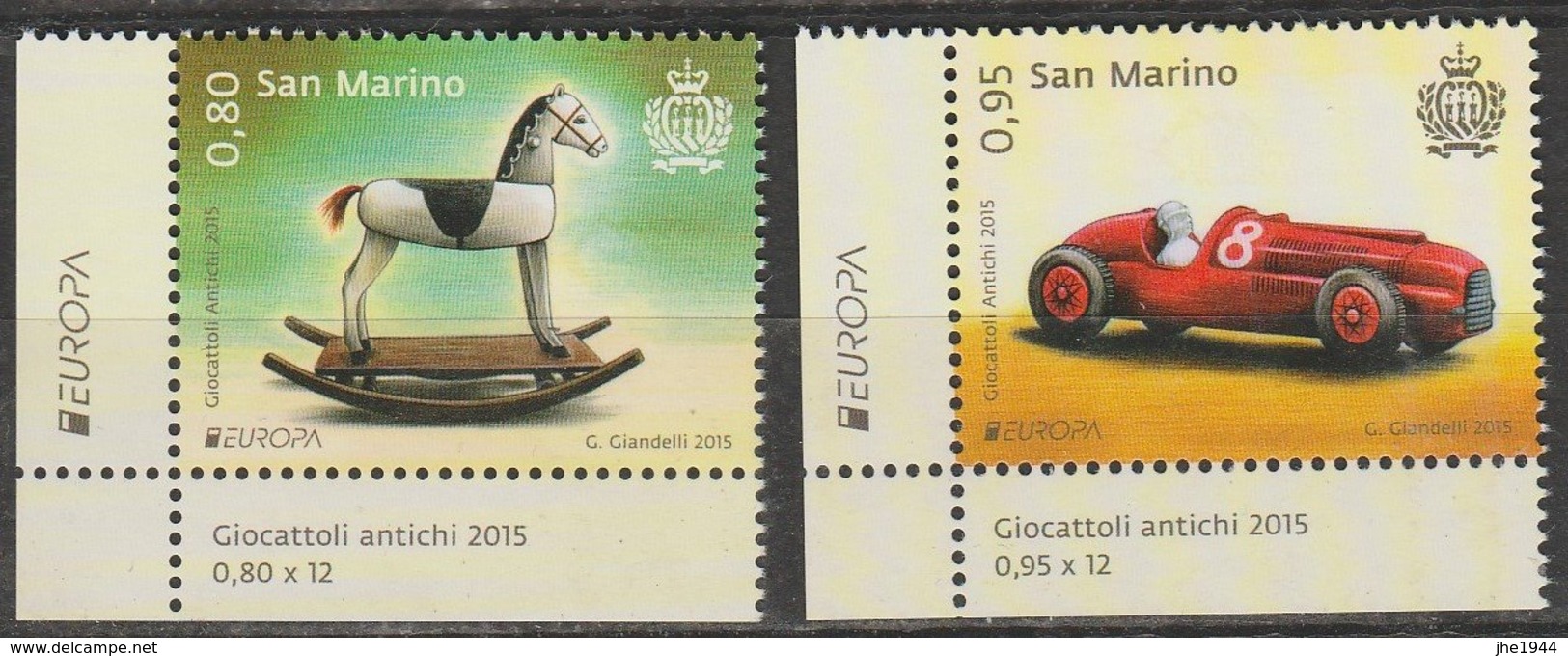 Saint-Marin Europa 2015 N° 2412/ 2413 ** Jouets Anciens - 2015