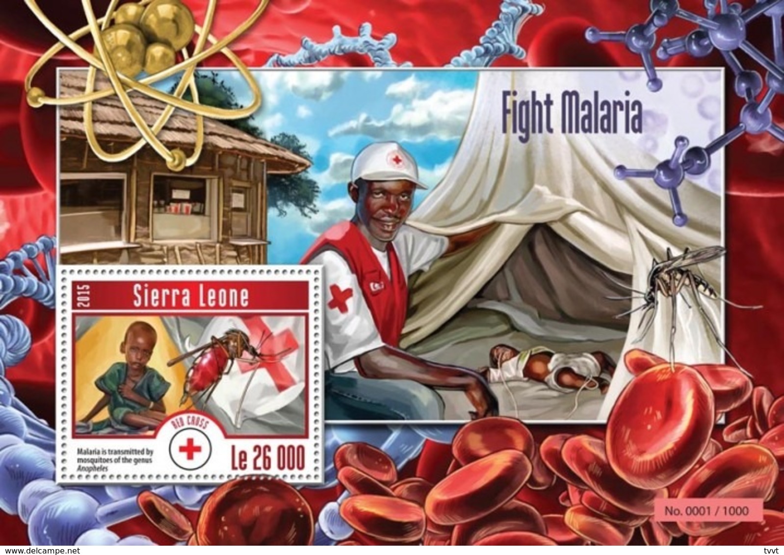 Sierra Leone 2015. [srl15211] Medicine, Malaria (s\s+block) - Krankheiten